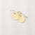 Solid 14 Karat Yellow Gold Hammered Flat Disc Earrings with 14 Karat Ear Wire on White Background