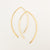 Thick Hammered Solid Gold Open Hoop Threader Earrings