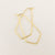 Thin Solid 14k Gold Chevron Hoop Earrings
