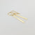 Slim Solid 14k Gold Vertical Bar Earrings