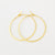 Thin Flat Hammered Gold Hoops Handmade with Solid 18 Karat Yellow Gold on White Background